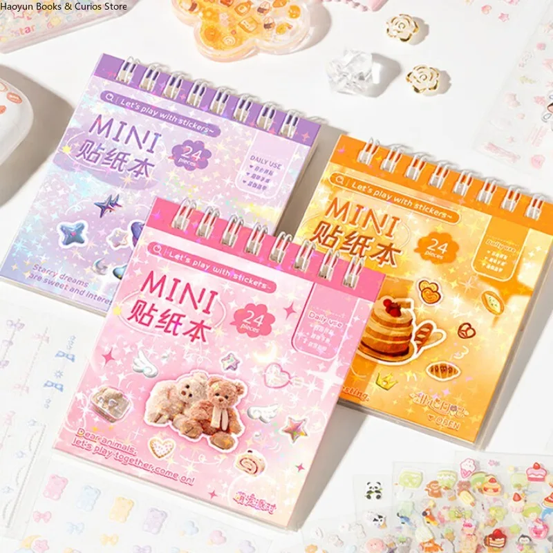 

24 Sheets/Book Sticker Set, for Scrapbooking, Nail Art, Phone Decor, with Free Tweezer