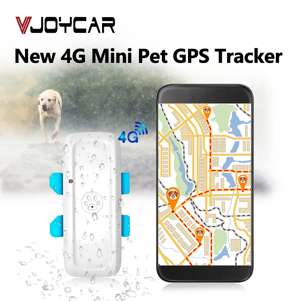 Vjoy Nieuwe 4G Huisdier Gps Tracker TK911Pro Realtime Tracking Hond Dier Finder Tkstar Lte Gsm Gps Locator Crawler Geo-Hek Gratis App