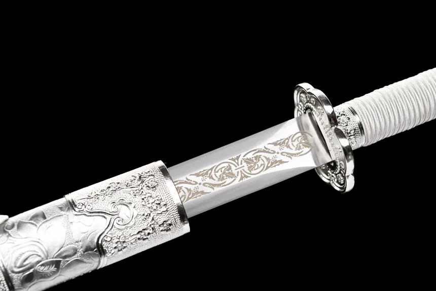 80cm Plum Blossom War Sword Medieval Battle preparation katana full tang Spring Steel Edge Cutting Ninja Kung Fu Martial Arts Kn