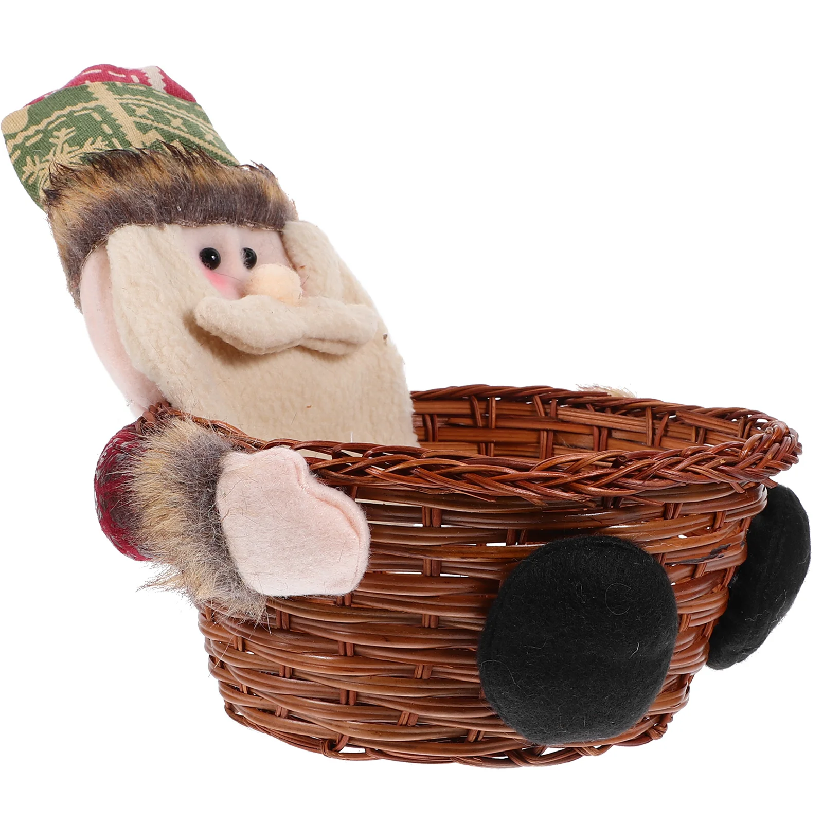 

Christmas Candy Storage Basket Stylish Xmas Gift Basket Decorative Candy Holder Party Gift Ornament Holiday Decoration