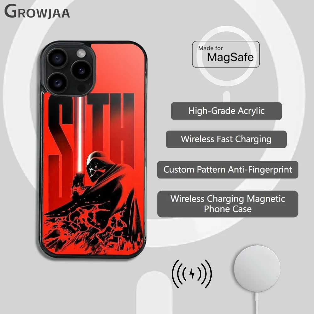 S-Star wars Phone Case For iPhone 15 14 13 12 11 Pro Max Plus Mini Mirror Magnetic Funda Cool Cover Magsafe Phone Case