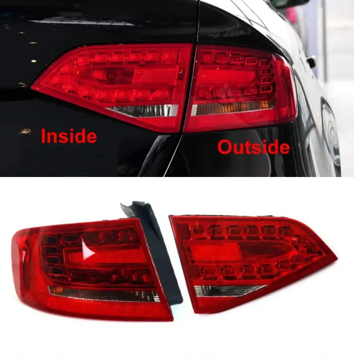 For Audi A4 A4L B8 Car Rear Bumper Tail Light Brake Stop Reverse Lamp Taillight Taillamp Assembly 2009 2010 2011 2012