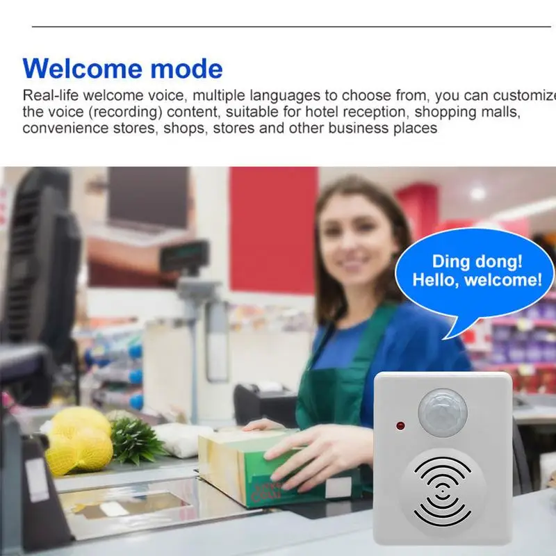 Altavoz de voz para tienda, alarma de sonido para entrada y bienvenida