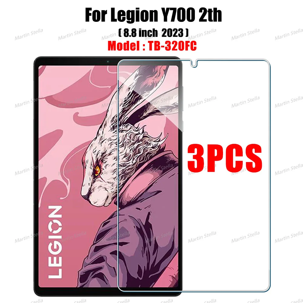 3 Stück Displayschutzfolie aus gehärtetem Glas für Legion Y700 2. Generation 8,8 Zoll 1. 2023 2022 TB-9707 TB-320 Tablet-Folie – Detail 1
