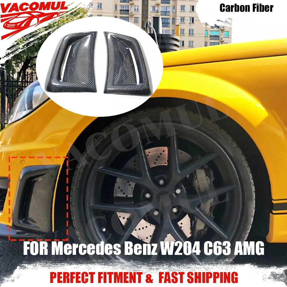 

VACOMUL передний бампер из углеродного волокна, боковые вентиляционные отверстия, наклейки для Benz W204 C63 для AMG 2012-2014 FRP, крылья, вентиляционные отверстия, крышки