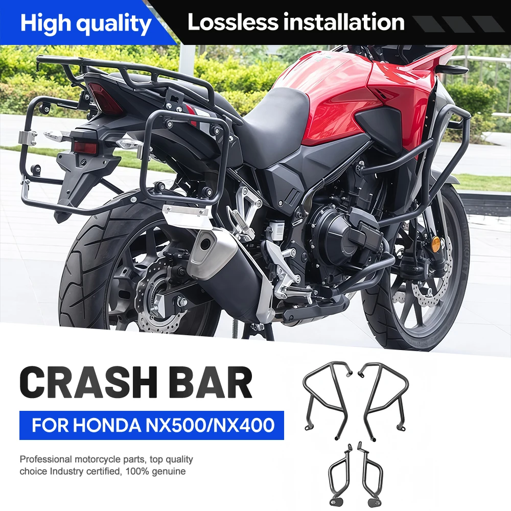 Motorcycle Crash Bar Engine Guard Frame Protector For HONDA NX500 NX400 2024-2025 Anti-fall Bumper Modified Accessories