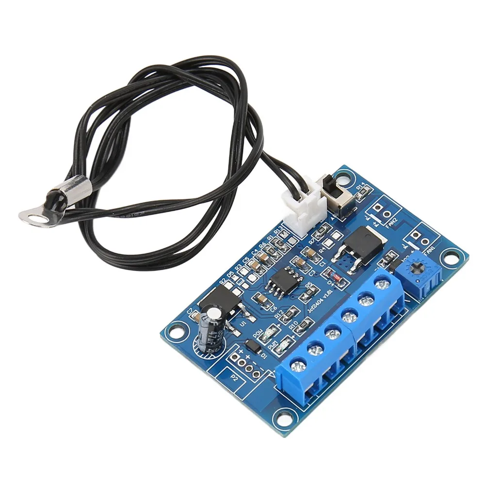 

Универсальный контроллер скорости вентиляторов PWM 30 см, 4А, 12В/24В, регулируемый контроллер скорости вентиляторов для игровых ПК