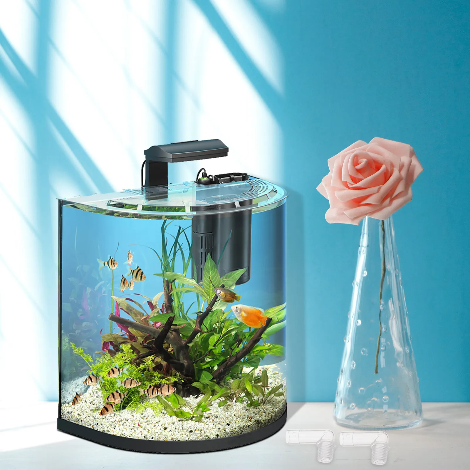 3Pcs Aquarium Connectors 90 Degree Elbow Coupling Adapter Durable Pc Material for Fish Tank Tubing Hose Joint Repair