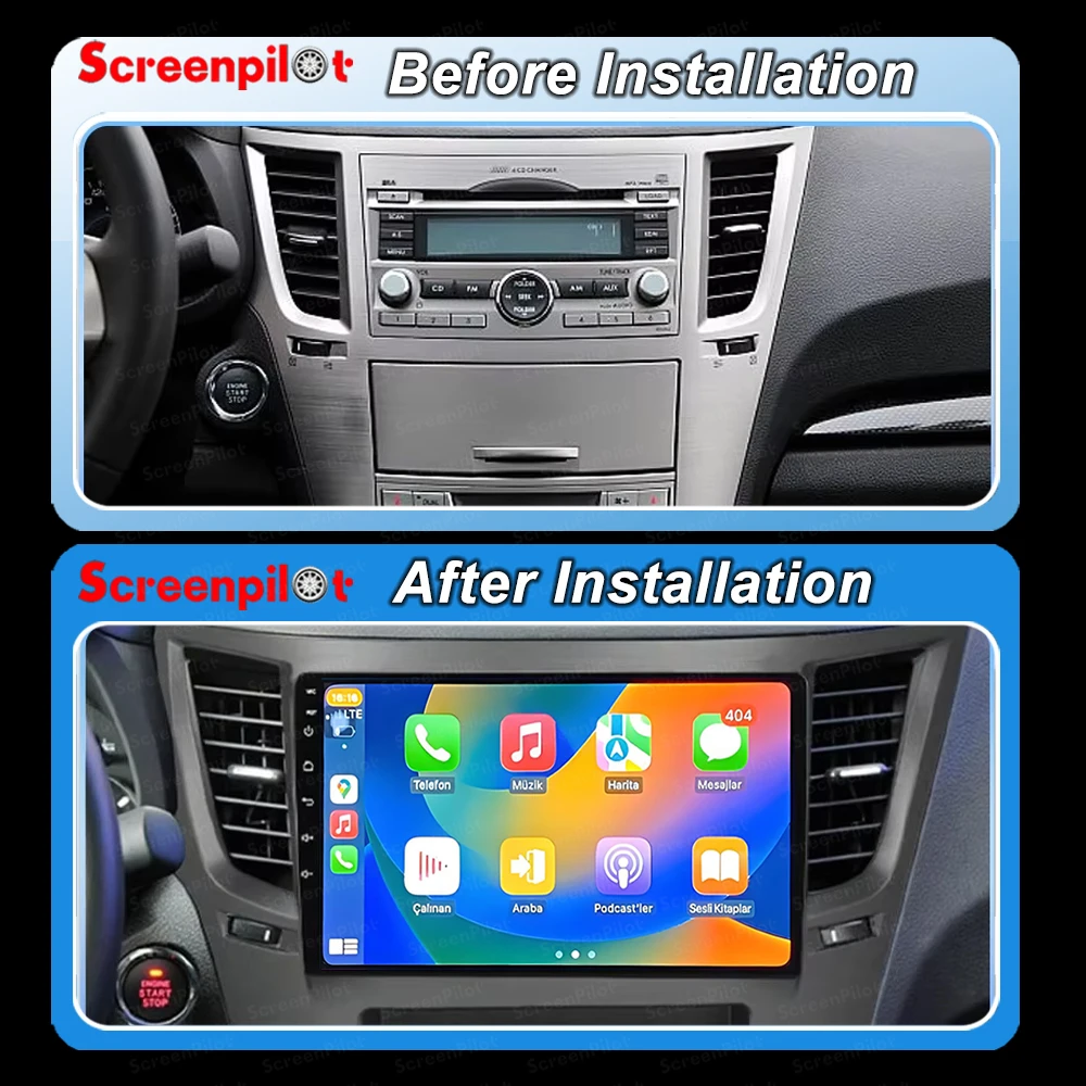 Car Radio Carplay Android Auto Player For Subaru Outback 4 BR Legacy 5 2009 2010 2011 2012 2013 2014 GPS 5G Navigation WIFI GPS