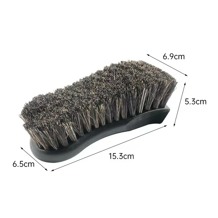 Genuine Horsehair Leather Cleaning Brush for Car Interior Detailing - Efficient Car Cleaning And Washing Tool