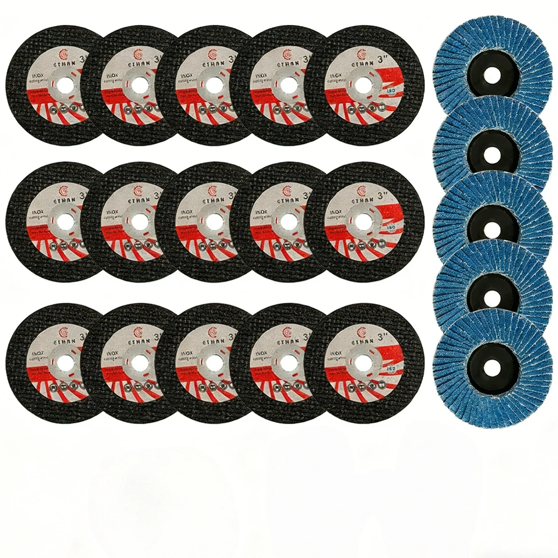 10Pcs 3 Inch Grinding Wheel Cutting Discs Set High Quality Polishing Sheets For Metal Wood Glass Tile Marble Hand Tool Accessory