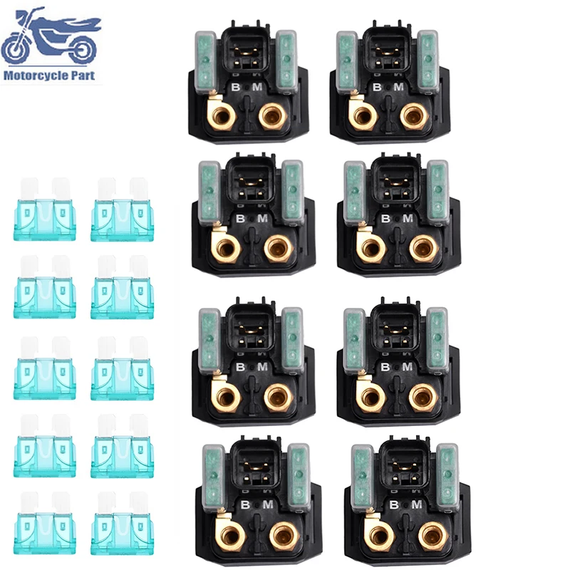 

8Pcs/set Motorcycle Electrical Starter Relay Solenoid For SUZUKI GZ250 AN250 AN400 GSX600F SV650 SV650S DL650 DL1000 VZ800