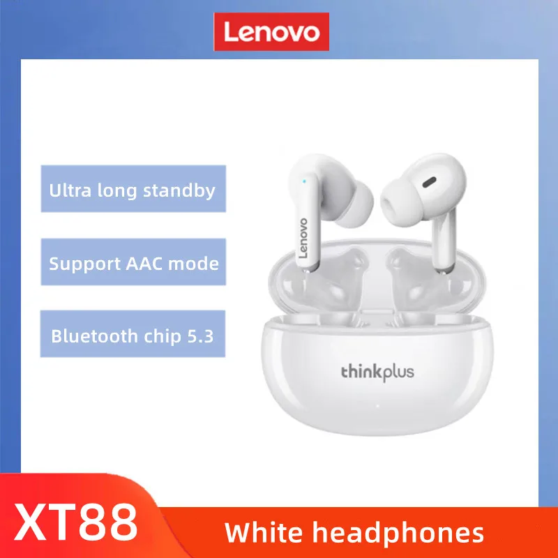 Lenovo XT88 Wireless Bluetooth Earbuds Hifi Music Earphone With Microphone Headphone Sport Waterproof Headset 2022 New