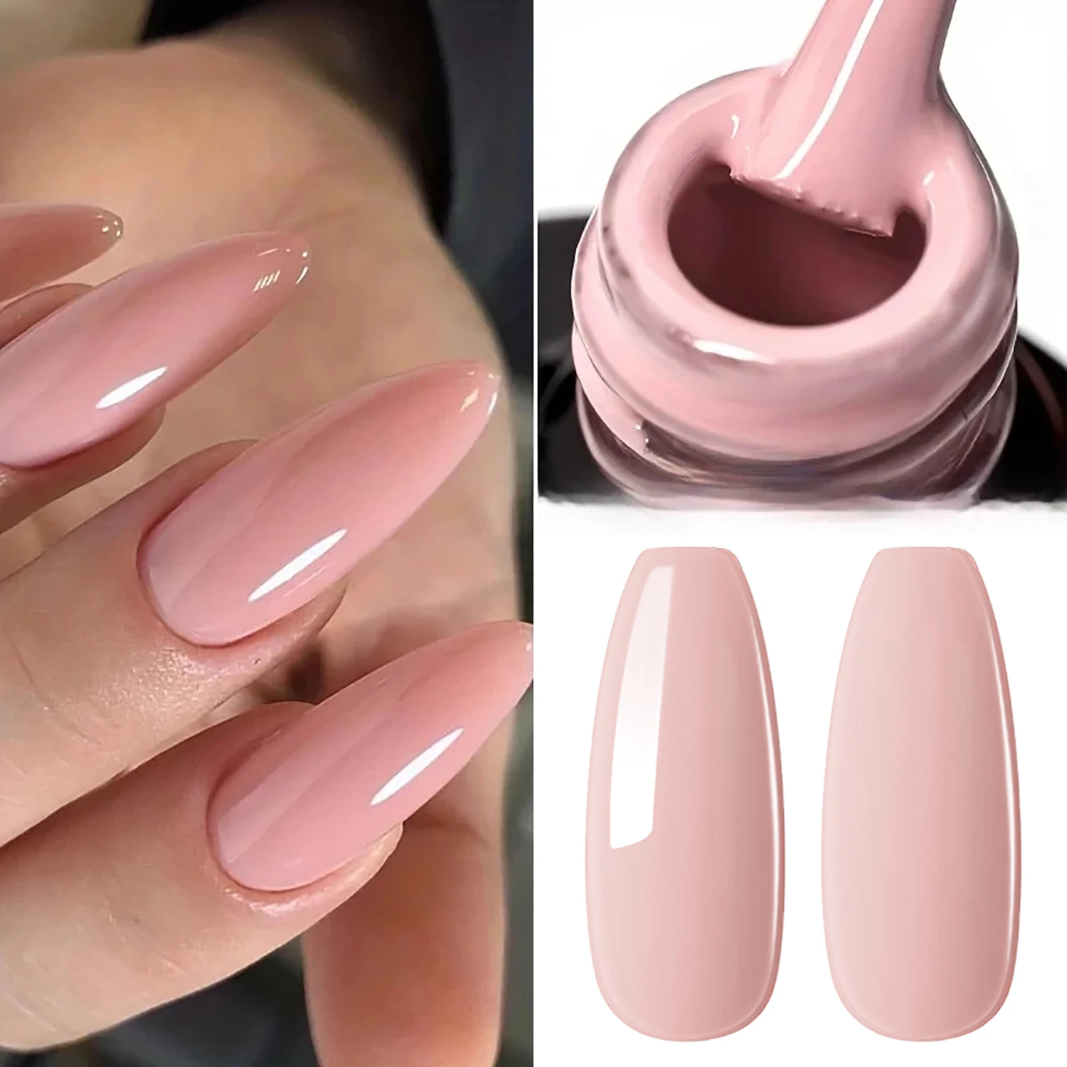 Solid Color Gel Nail Polish 6ml LED Light Therapy Removable Nail Polish Glue Suitable Home Nail Art Salons DIY Multiple Colors