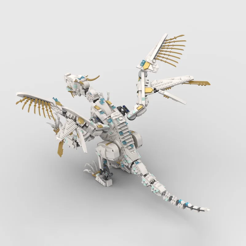 1430pcs MOC Large Ice Dragon Creatored Model Building blocks Architecture Christmas gift Assemble toy DIY idea Education Brick