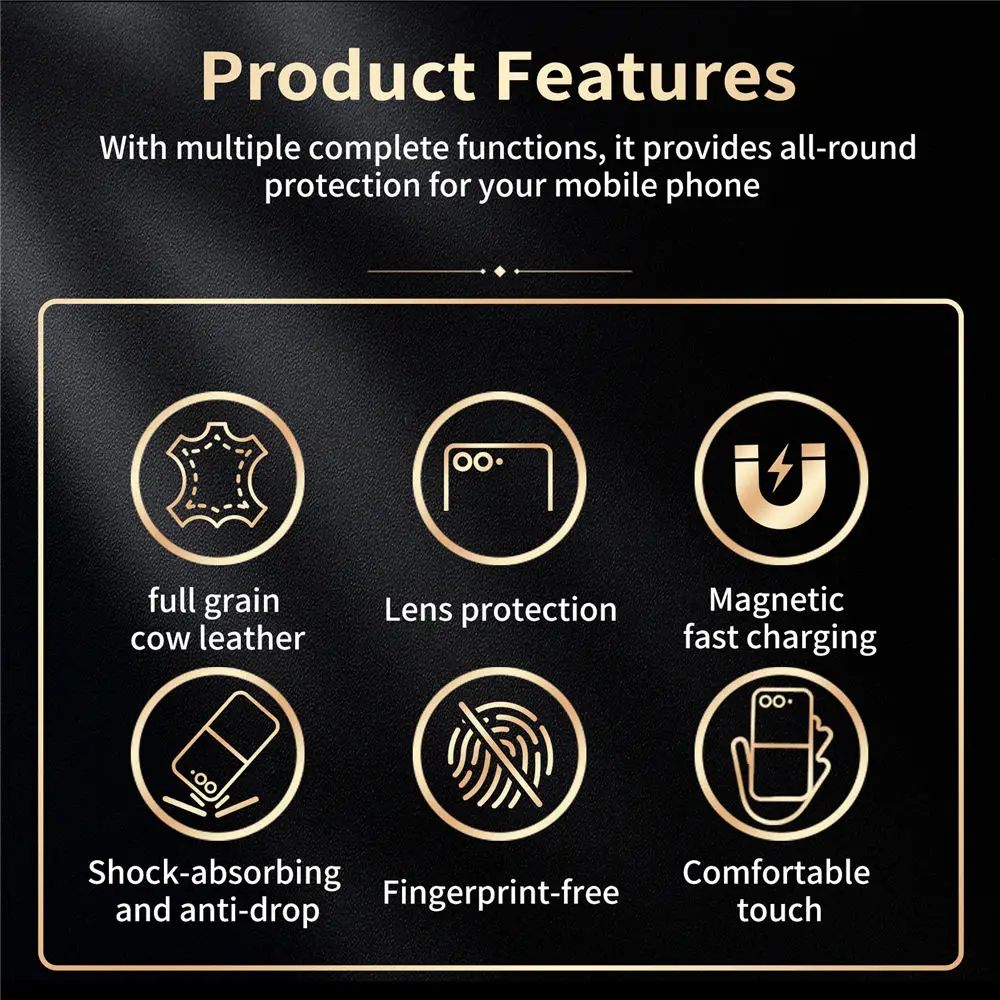 삼성 갤럭시 Z Flip7 6 5 Magsafe 커버용 프리미엄 토고 소가죽 가죽 유리 필름 케이스