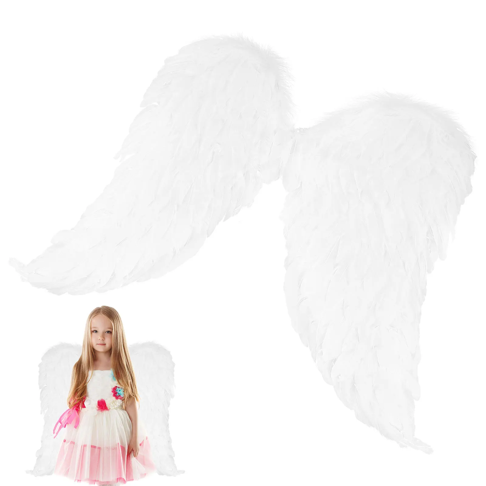 

1Pcs Angel Wing Backside Ornament Perfect for Holiday Parties Cosplay Performance Adjustable Size Lightweight Durable