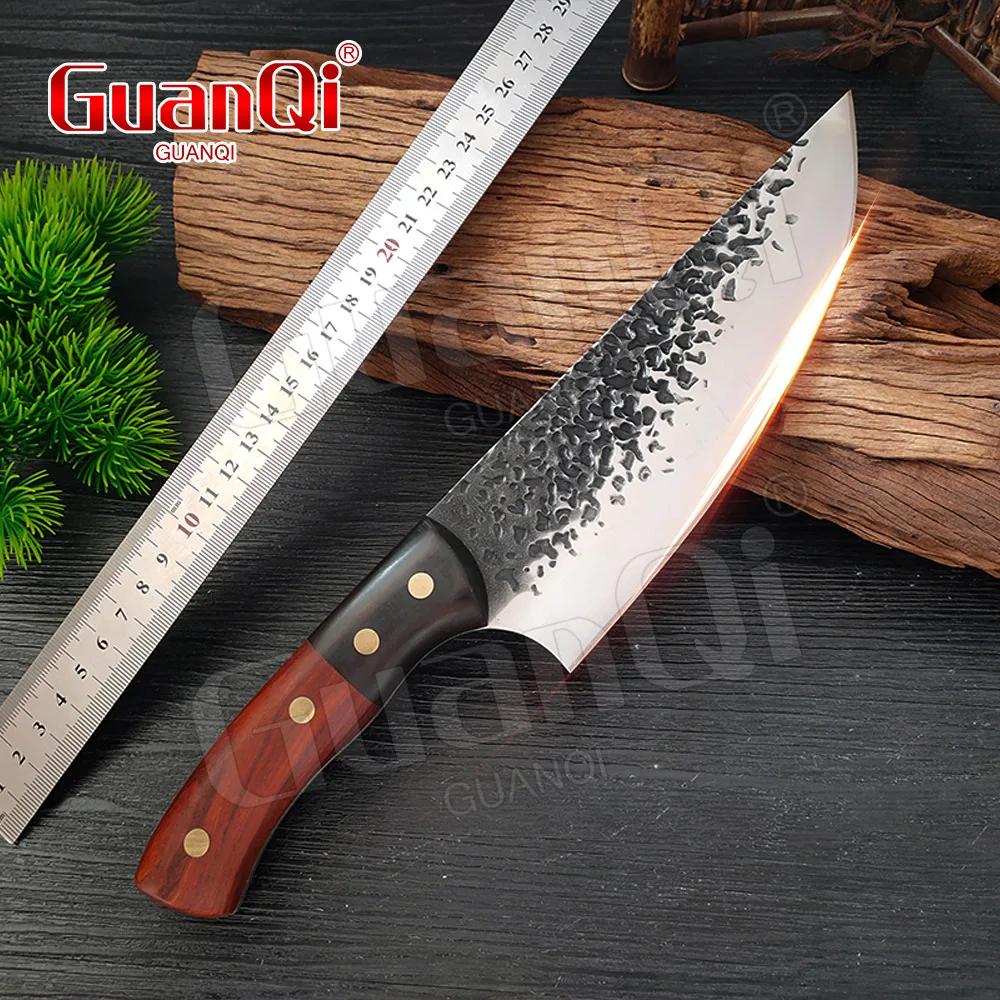 8inch Forged Cleaver Knife 5Cr15 Stainless Steel Kitchen Chef Knife Meat Fish Vegetable Slicer Boning Professional Butcher Knife