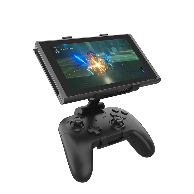 حامل مقبض محمول وقابل للتعديل لجهاز التحكم الاحترافي N-Switch ، وحدة تحكم في الألعاب قابلة للطي ، 3 تروس ، مشبك أسود