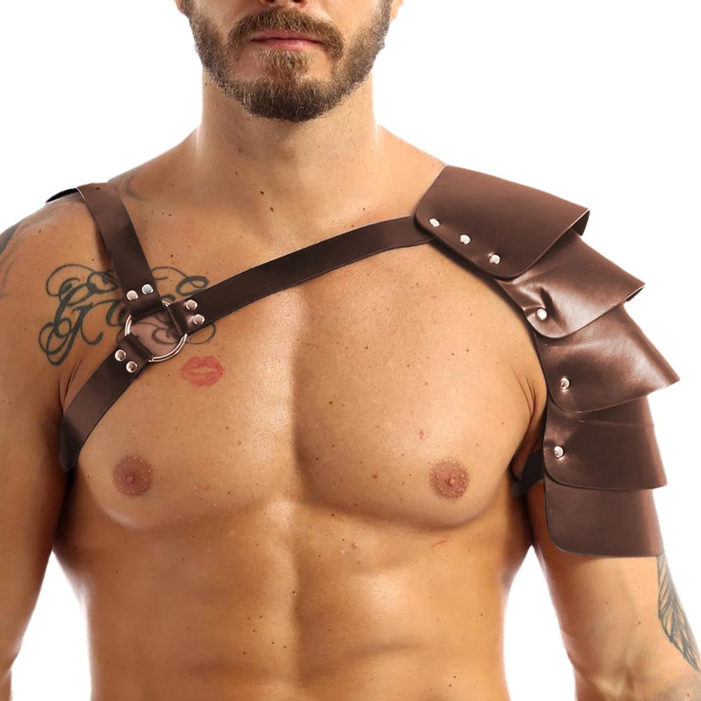 Sexy pettorale imbracatura cinghie uomo Halloween Costume Cosplay PU Lingerie in pelle regolabile Bondage Clubwear Roleplay puntelli