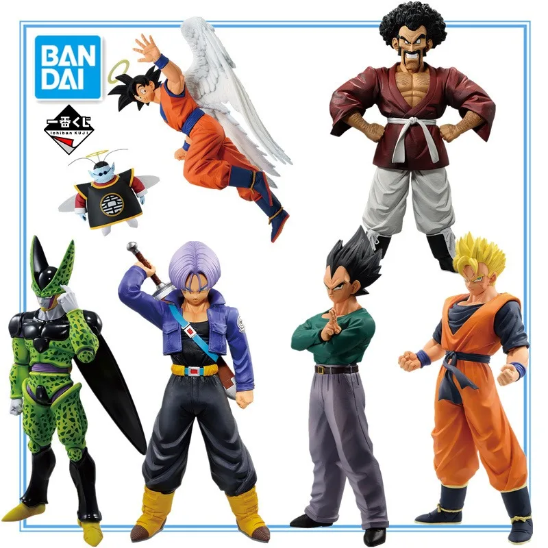 

100%Original Bandai Dragon Ball Z Ichiban Kuji Vegeta Cell Son Gohan Torankusu Hercule Son Goku Action Figure PVC Model Toy Gift