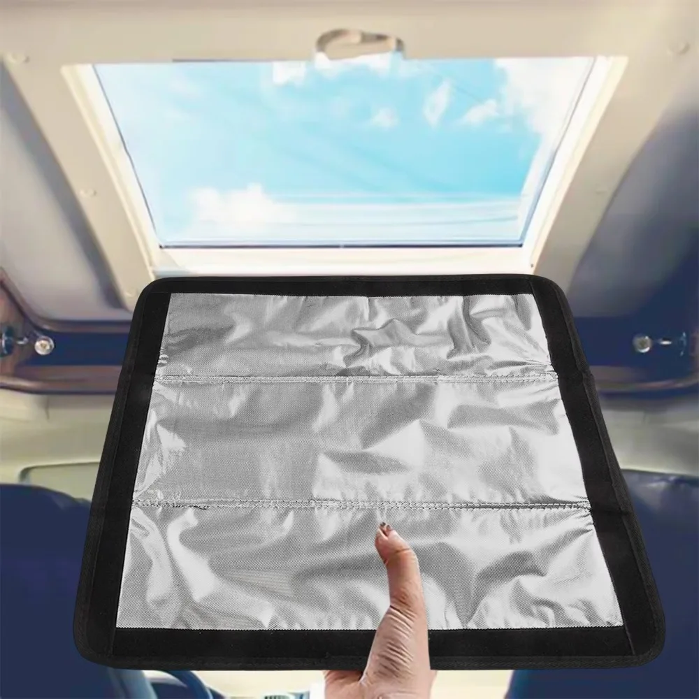

Portable Foldable RV Sunroof Sunshades Waterproof Sun Protection RV Vents Skylight Cover Car Sun Shield RV