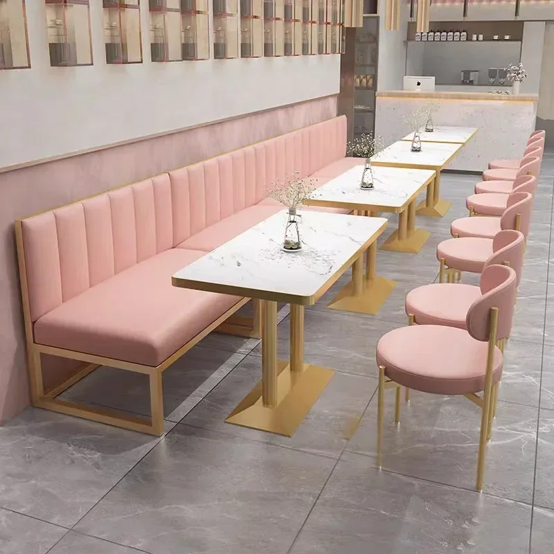 Customize Booths Cafe Restaurant Seating Furniture PU Leather Booth Metal Frame Sofa Bench Seat