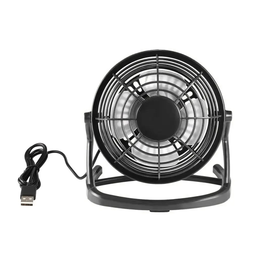 

Portable DC 5V Small Desk USB 4 Blades Cooler Cooling Fan USB Mini Fans Operation Super Mute Silent PC / Laptop / Notebook