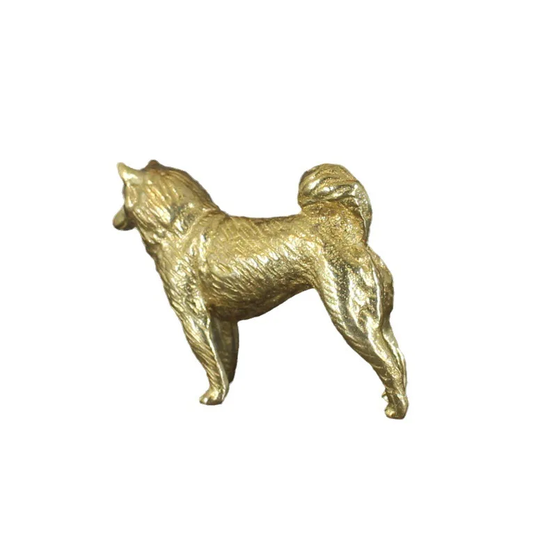 Action figure di cuccioli in ottone Accessori per ornamenti in miniatura Decorazioni artistiche in metallo solido Decorazioni creative per interni di auto da tavolo