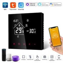 Thermostat intelligent Wifi Tuya, chauffage au sol électrique, régulateur de température, chaudière à eau/gaz, Smart Life, fonctionne avec Alexa Alice