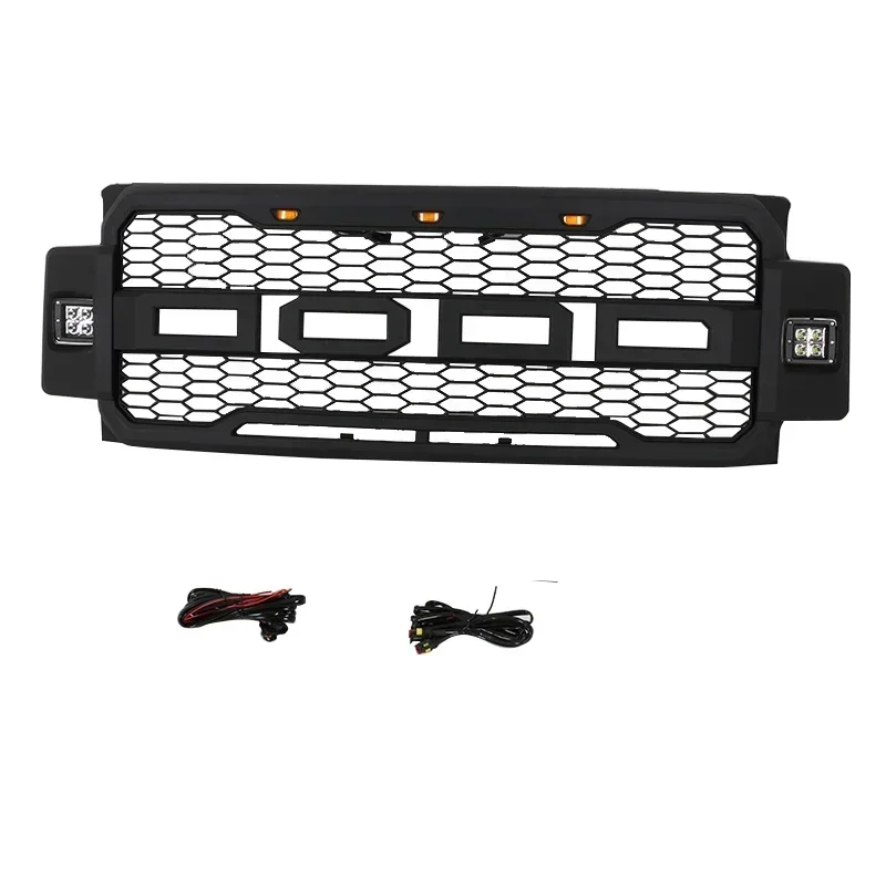 

2017 2018 2019 Black Raptor Style Front Black Grille W/Letters Fits For FORD F250 350