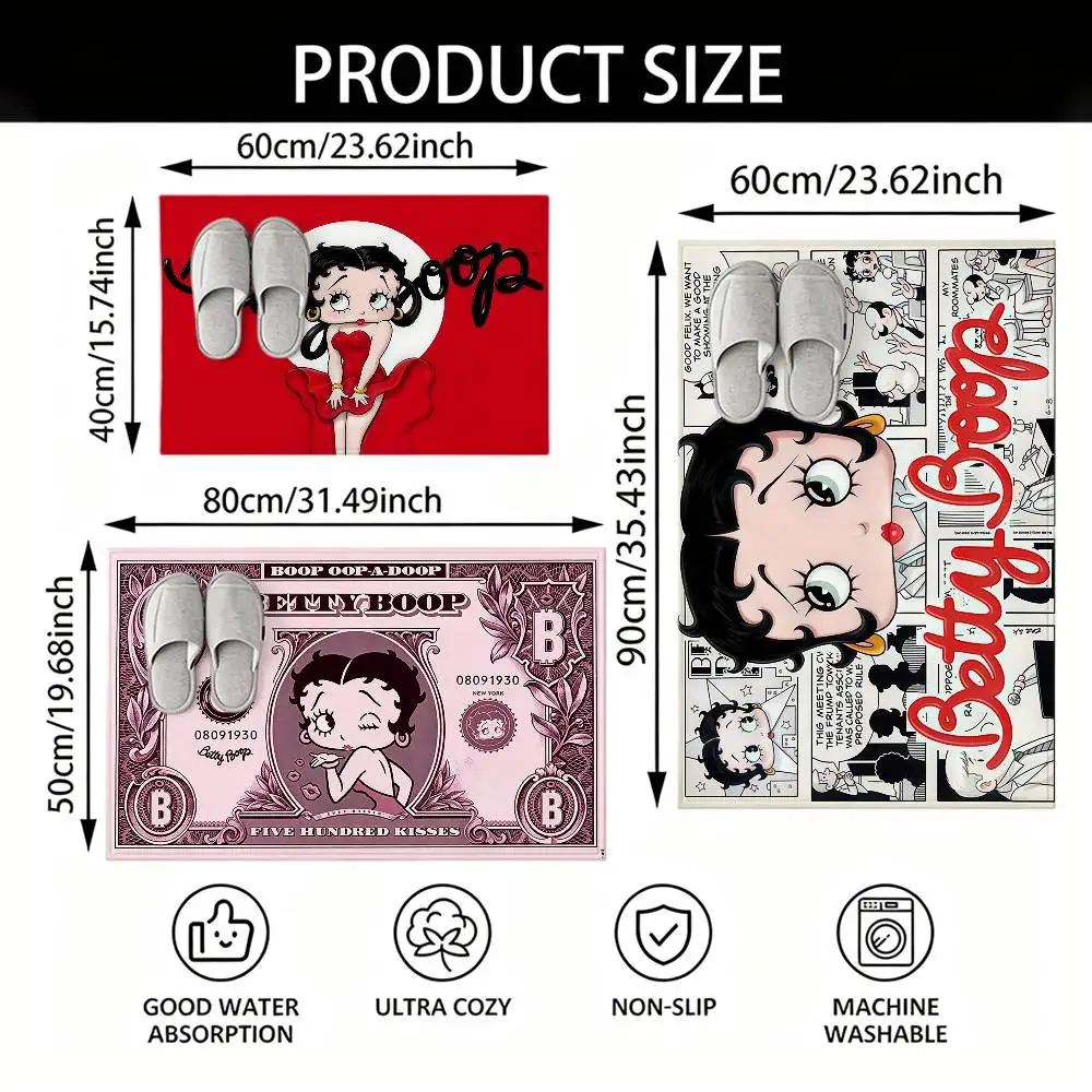 B-Betty B-Boop Cartoon Bedroom Decor Carpet  for Living Room Thick Plush Study Floor Mat Home Fluffy Soft Rug
