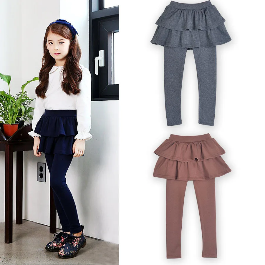 Neue Herbst Winter Mädchen Kleid Leggings Design Gedruckt Baumwolle kinder Hosen Kinder Leggings Mädchen Rock Kinder Kleid