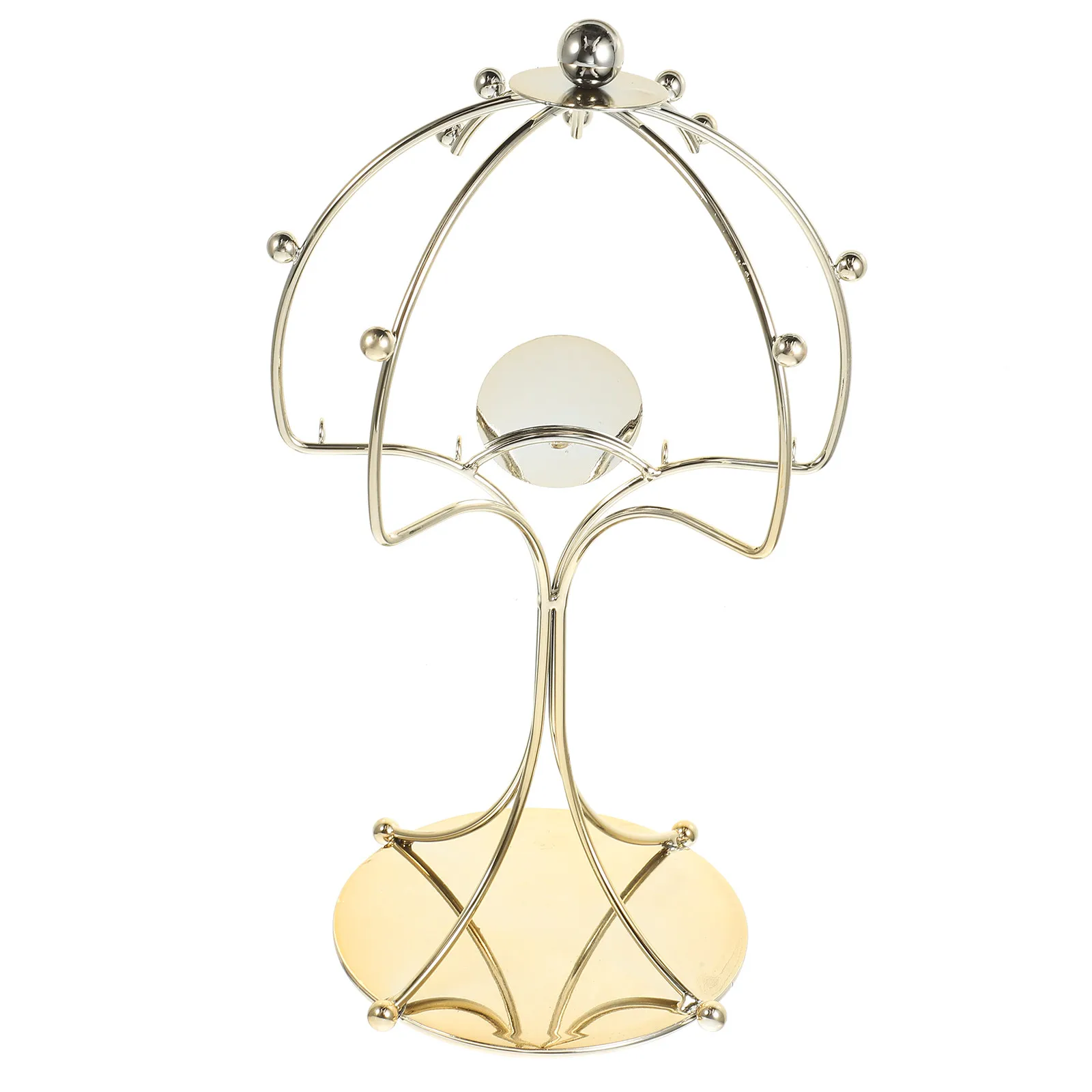 

Metal Crown Display Stand for Headbands Hair Accessories Organizer Desktop Elegant Three-Tier Rack Bride Crown Storage Holder