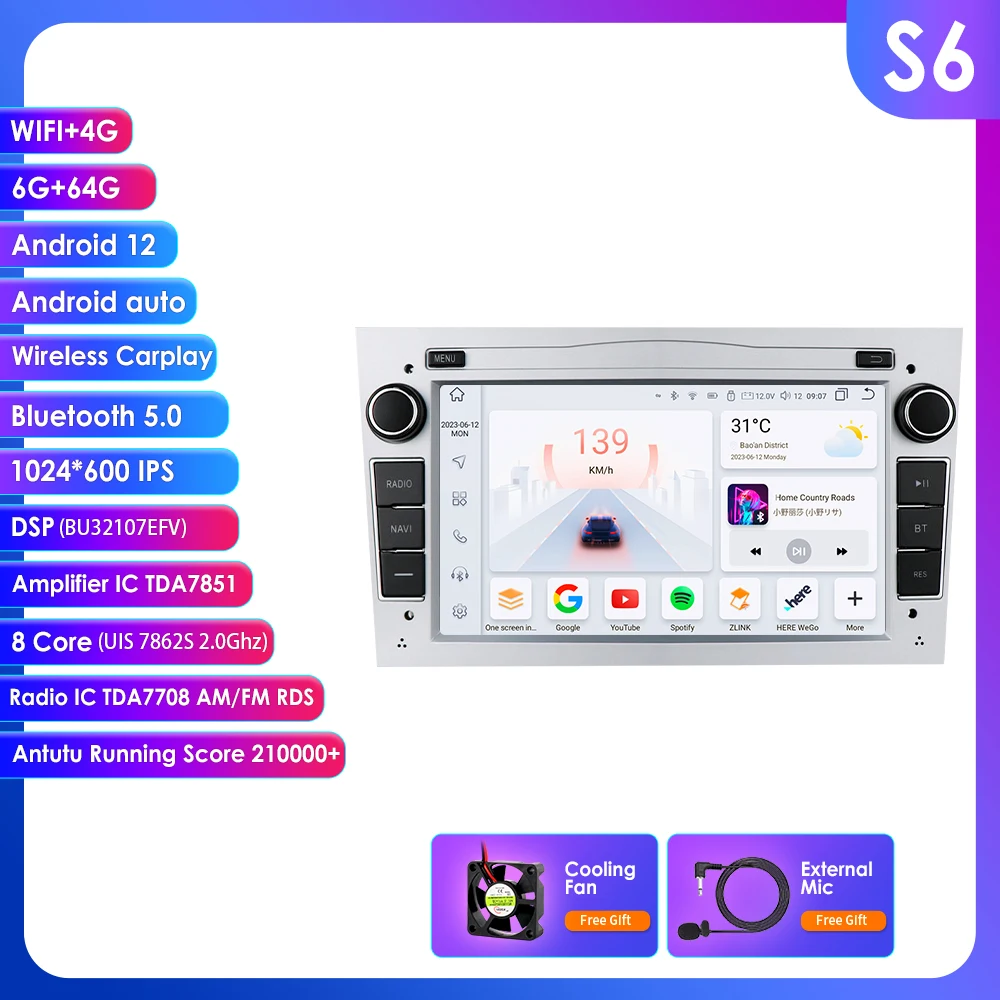 Carplay Android Auto radio voor Opel Astra H G J Vectra Meriva Corsa C D Vivaro Antara Zafira Auto intelligente systemen 7" Head Unit