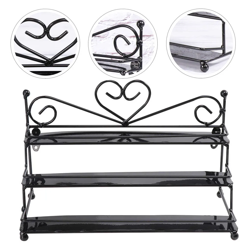 1Pcs Nail Polish Rack Three-Layer Iron Organizer Makeup Storage Holder Desktop Multi-Purpose Display Stand