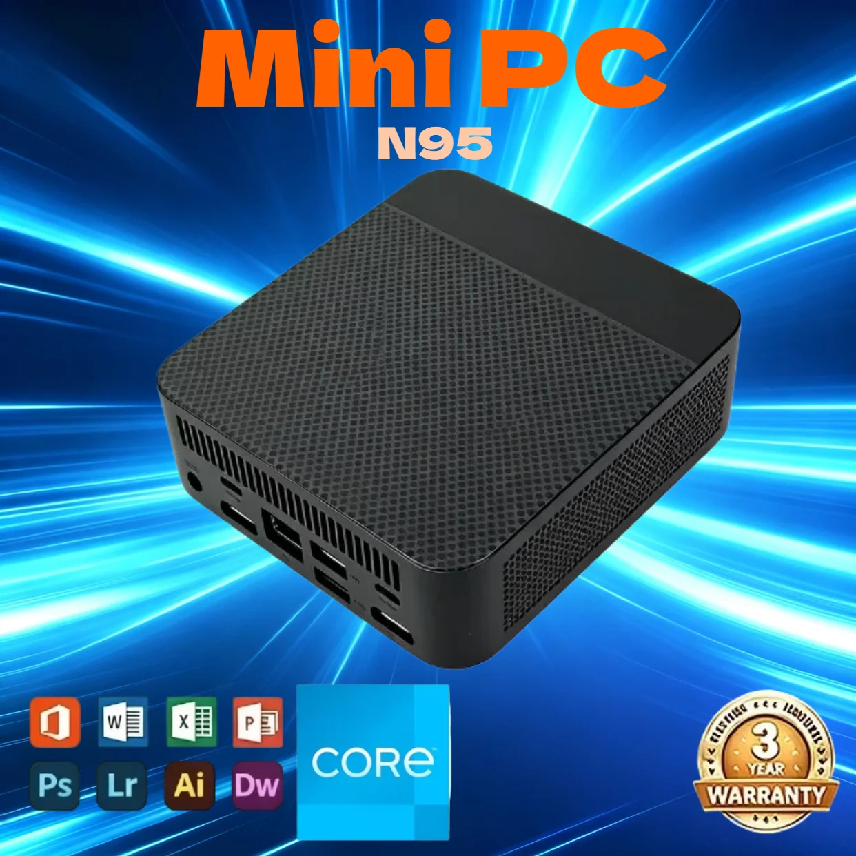 High‑Performance Mini Desktop PC 2026 Mini PC Core N95 16GB RAM 1TB/2TB SSD WiFi6 BT5.2 4K HD Gaming Office Study Computer