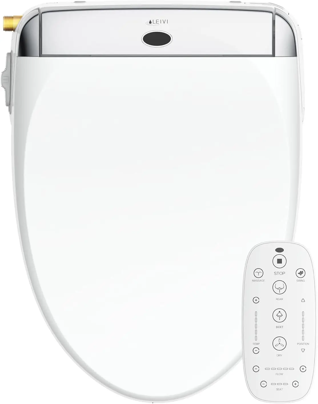 

Smart Bidet Toilet Seat with Wireless Remote and Side Panel, Multiple Spray Modes, Adjustable Heated Seat