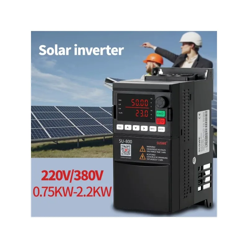 Solar VFD Solar Water Pump Inverter VFD 750W  1.5KW 2.2KW Variable Frequency Converter Drive with MPPT