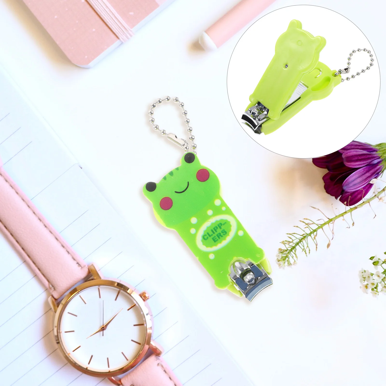 1pcs Clipper Stainless Steel Sharp Blade Portable Cartoon Design Nail Cutter For Kids Girls Small Manicure Tools Nail Scissors