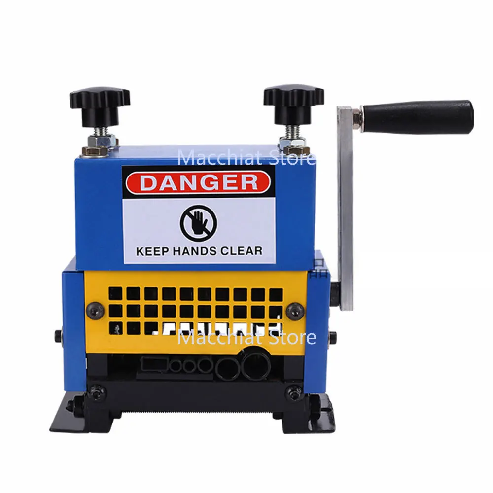 

Wire Stripping Machine 1.5mm-35mm Diameter with 6 Channels Wire Stripper Machine Manual Hand Cranked for Cutting Stripping
