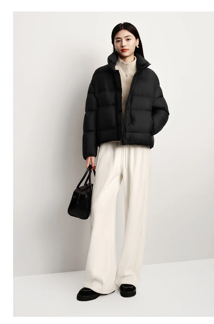 Semir Daunenjacke Damen Winter Pufferjacke mit Gänsedaunenfüllung Wasserdicht Ölabweisend Fleckenresistent 2026 Neu Stehkragen Mantel Damen – Detail 10