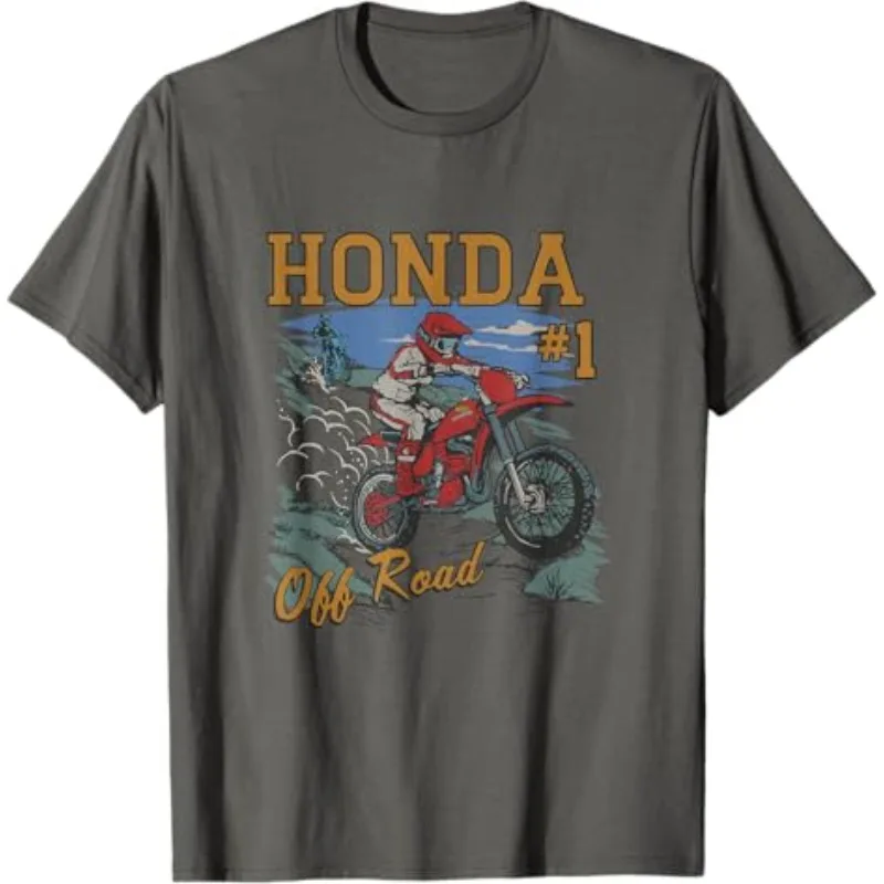 

Honda Men's and Women's T-shirts Racing Motorcycles Cultural Shirts Summer Riding Off-road Sports Powersports Short Sleeves