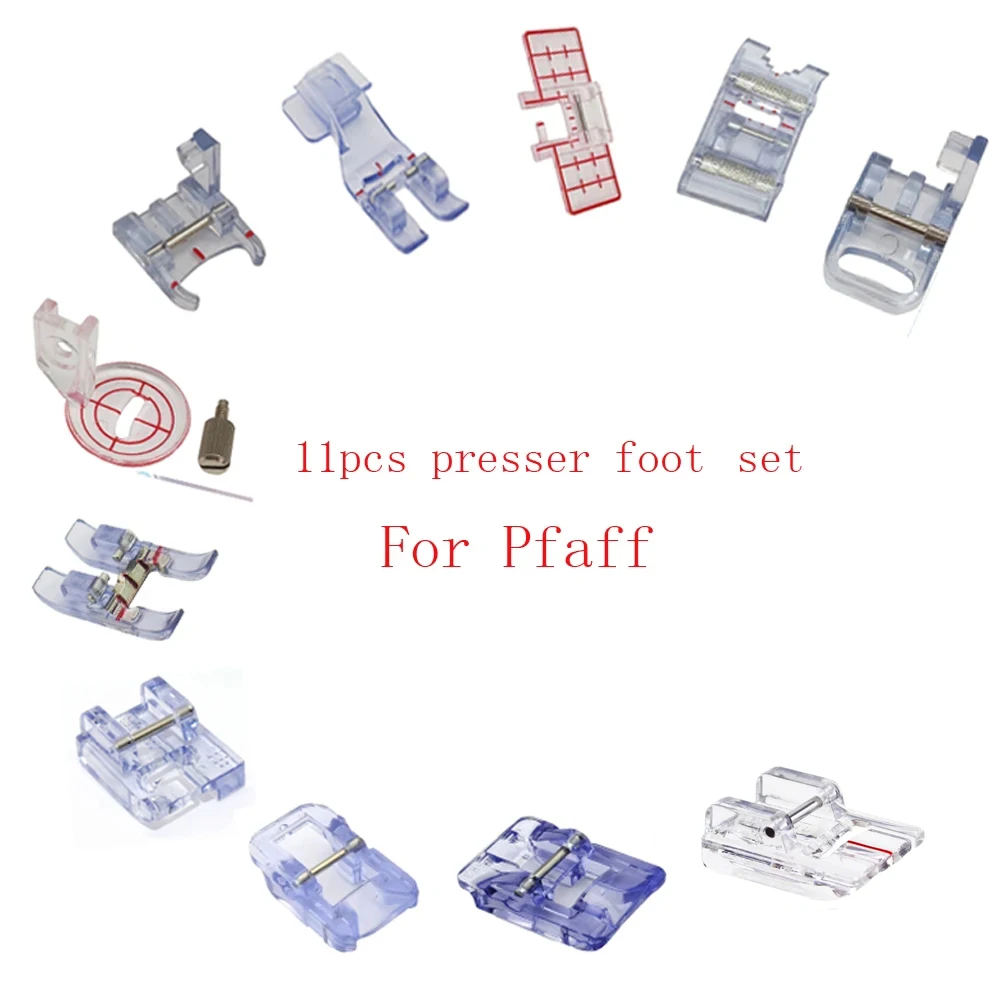 11 pcs presser foot set for Pfaff sewing machine Join & Fold Edging Foot Roller Presser Foot PIPING FOOT gear PFP-011