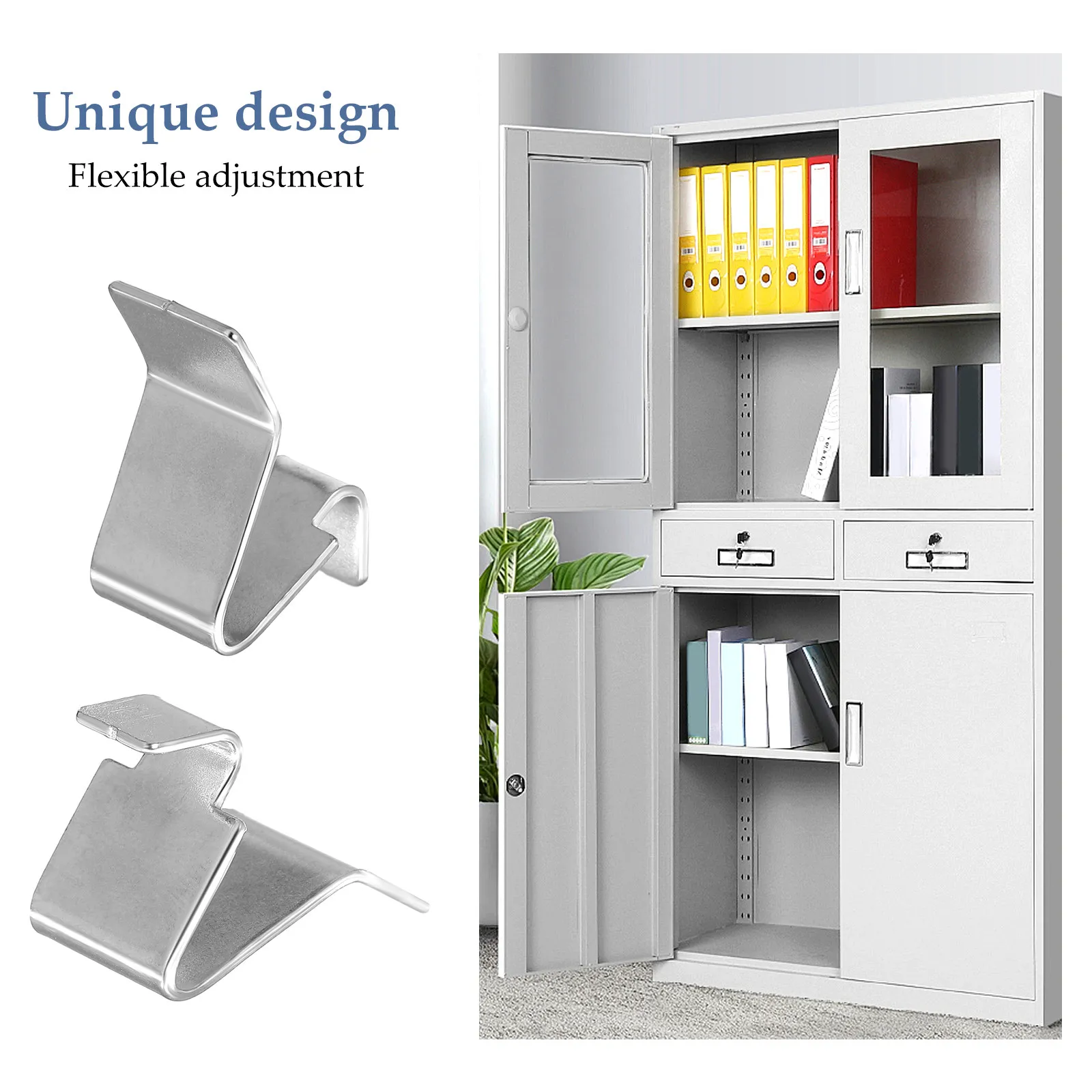 10Pcs Metal Cabinet Shelf Clips