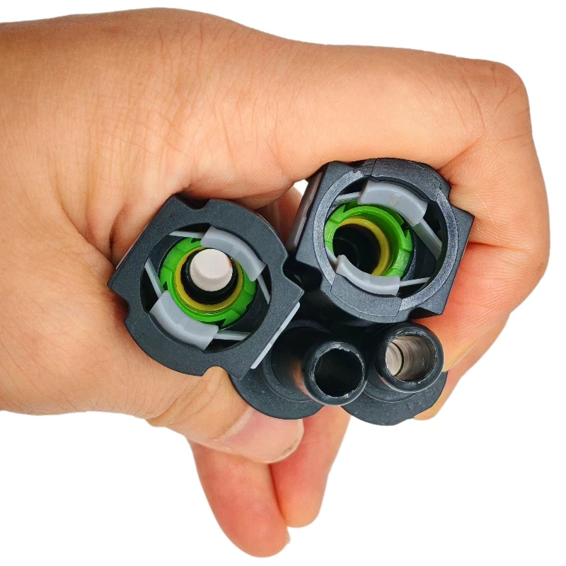 9.49 ID8 nylon tube quick plug male and female pair plug connect 10mm flexible hose oil pipe straight bend adapter 1set