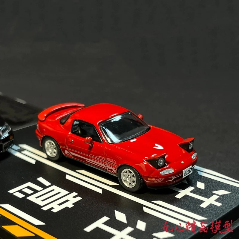 Japońskie anime 1:64 Mazda NA6CE Nissan ER34 odlewane ciśnieniowo symulacyjne modele samochodów, ozdoby dla dorosłych, zabawki dla chłopców, prezenty dla dzieci