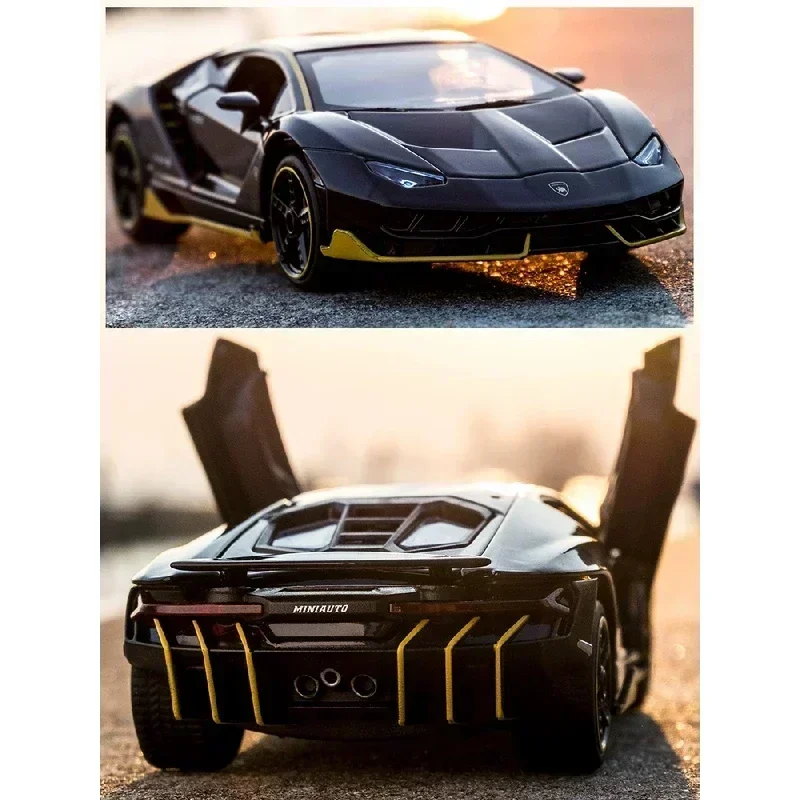 1:32 Lamborghinis LP770 LP750 voiture en alliage modèle de voiture de sport moulé sous pression son Super course queue de levage roue de voiture chaude pour enfants cadeau