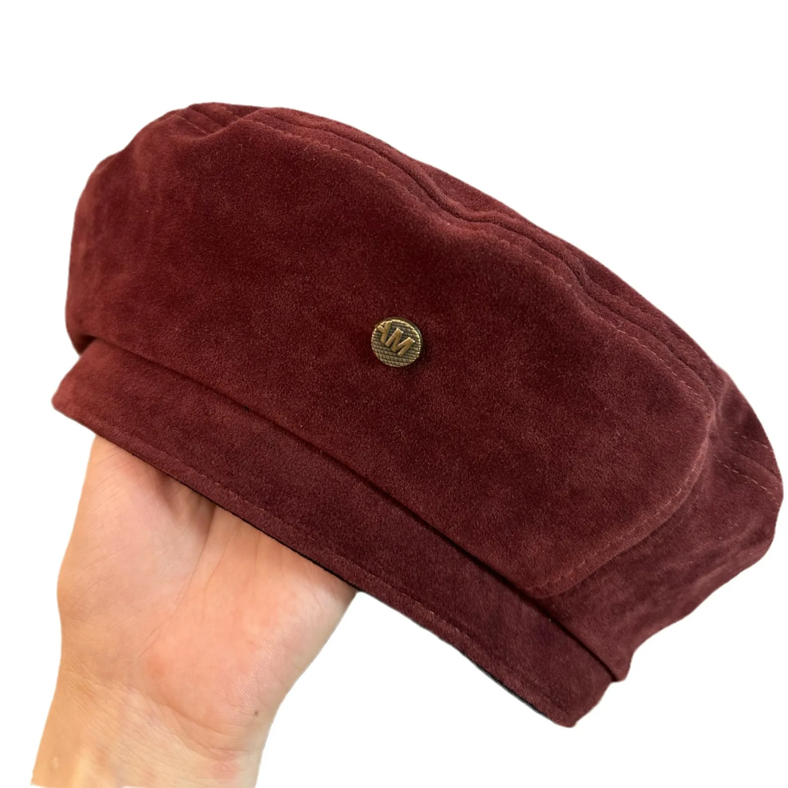 Red Hat Girl Art Beret Fall Women Men Winter Vintage Fashion Suede Bud Cap Painter Hat M531