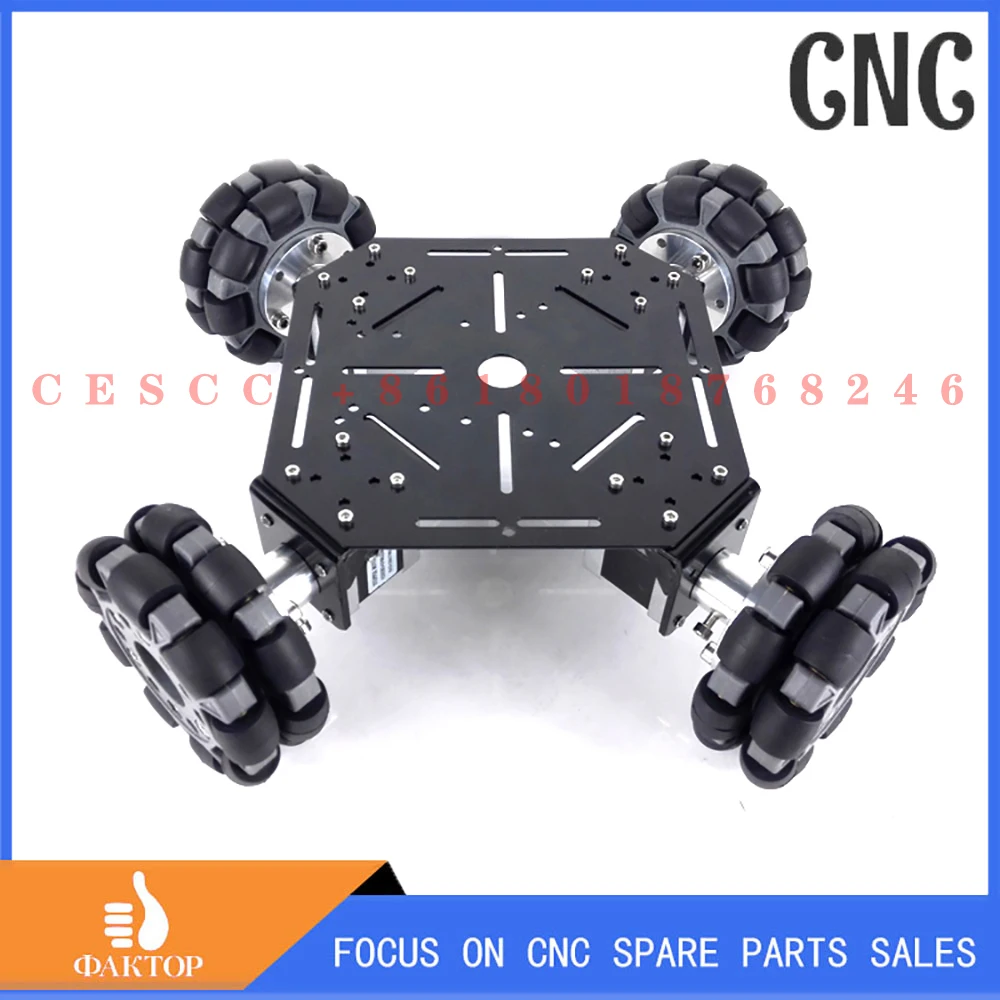 58mm/100mm omnidirectional wheel trolley steel chassis four-wheel drive universal wheel mobile vehicle robot omni